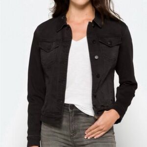 Prosperity Black Denim Jacket Women’s Black Jean Jacket – Size Small